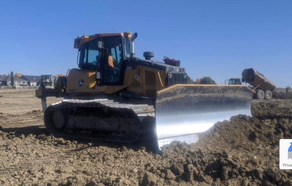 Dozer grading a site